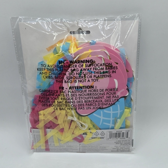 Unique Party Rainbow Ice Cream Birthday Sweets Garland with Tassels - Picture 4 of 5